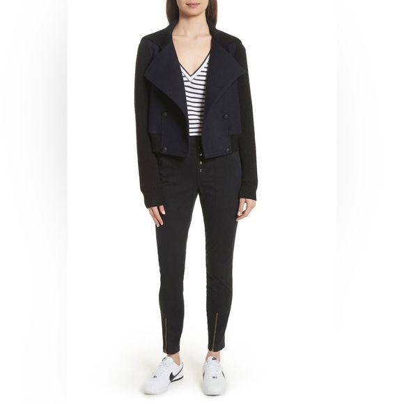 A.L.C. Bryant Merino Wool Blend Jacket in Black size L - Picture 2 of 16